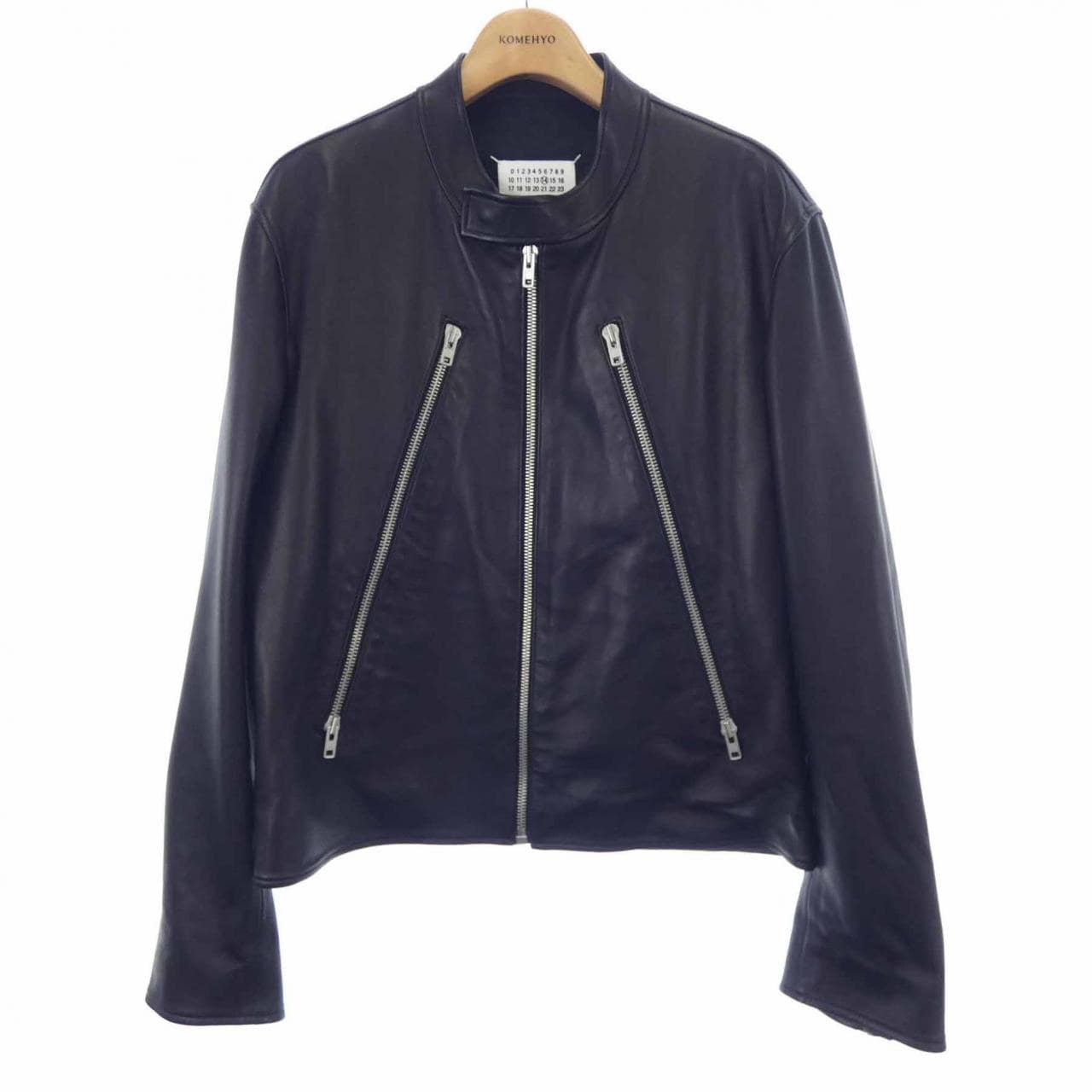 メゾンマルジェラ Maison Margiela 八の字 S50AM0489 レザーライダースジャケット