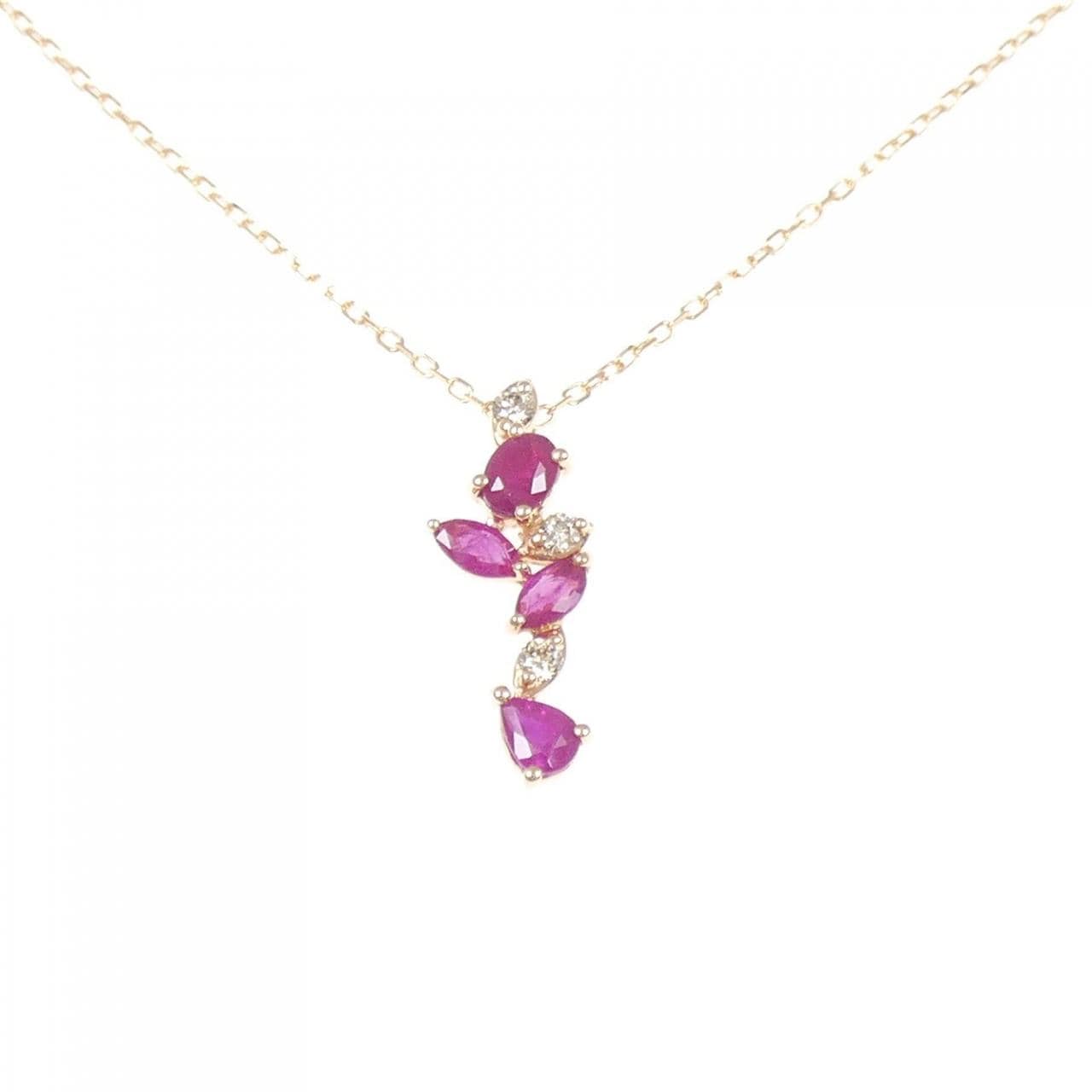 ジーエスティービー ルビー ネックレス 0.40CT