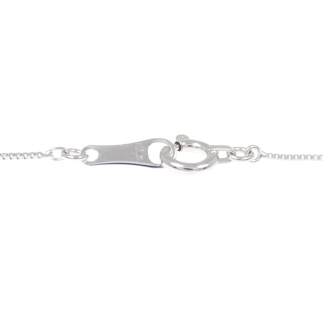K18WG スリーストーン ダイヤモンド ネックレス 0.15CT