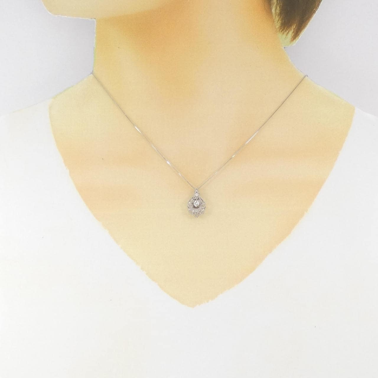 PT ダイヤモンド ネックレス 0.08CT