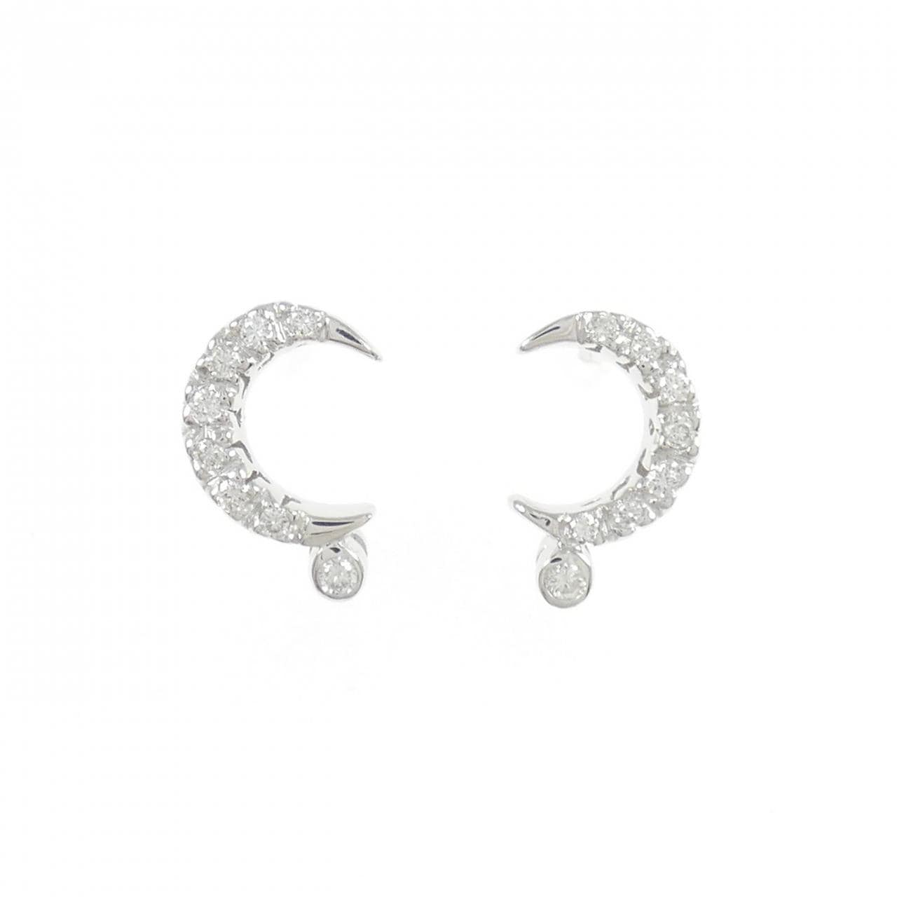 K18WG/750WG鑽石耳環