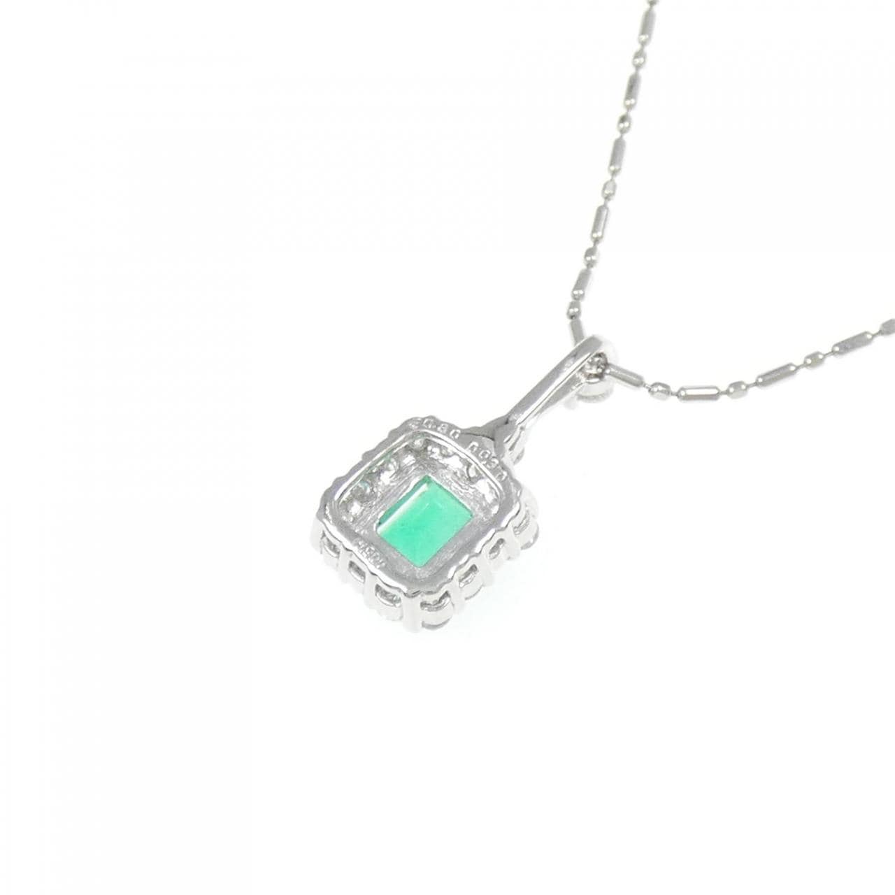 PT900/PT850 エメラルド ネックレス 0.80CT