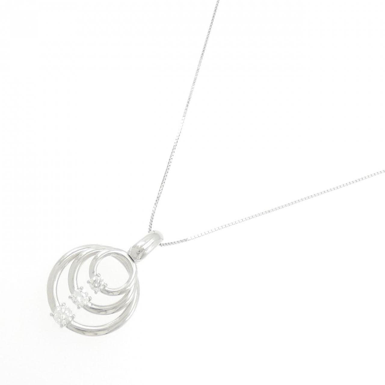 K18WG ダイヤモンド ネックレス 0.50CT