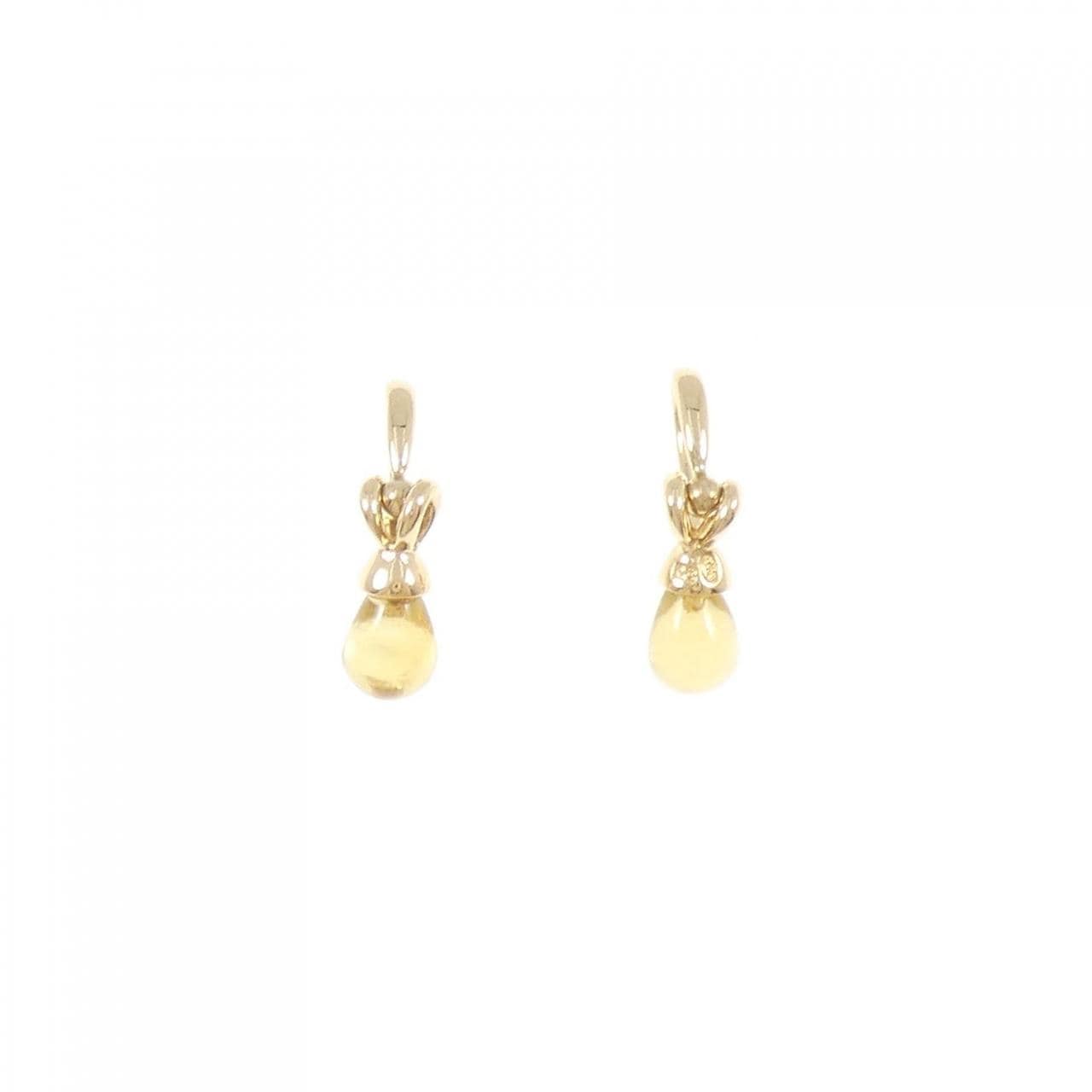 K18YG シトリン ピアス