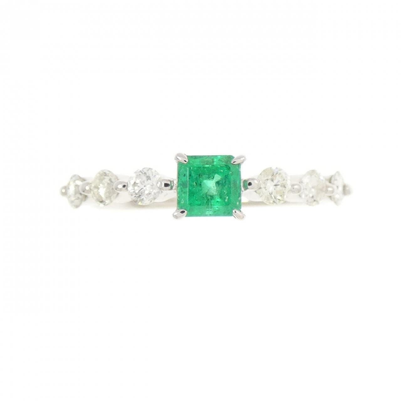 PT900 エメラルド リング 0.30CT