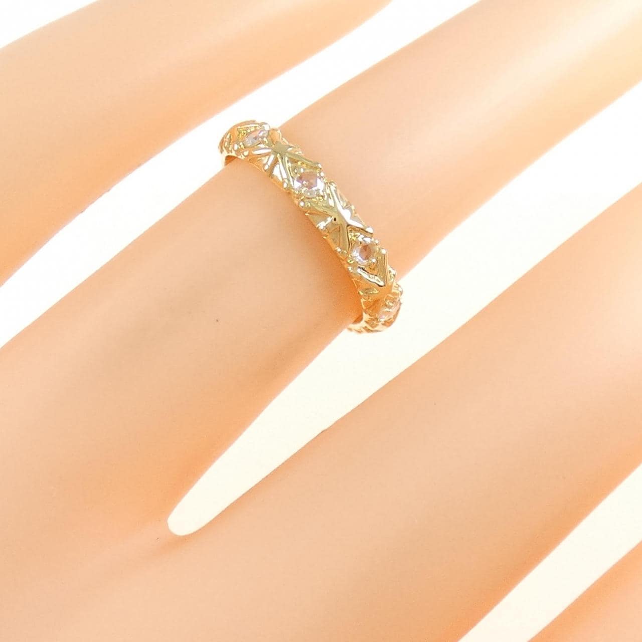 K18YG ダイヤモンド リング 0.08CT