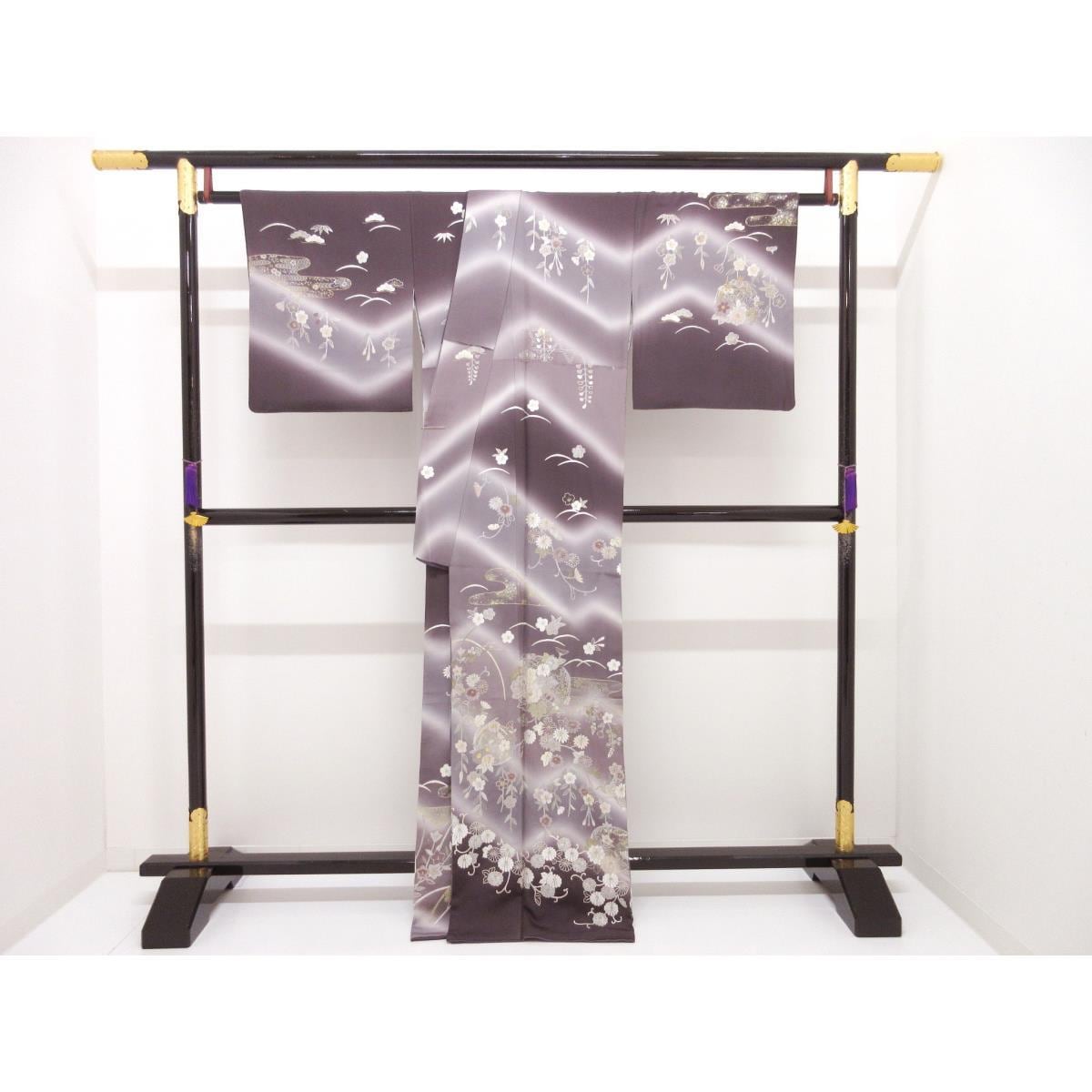 訪問着　金彩刺繍加工　ボカシ染