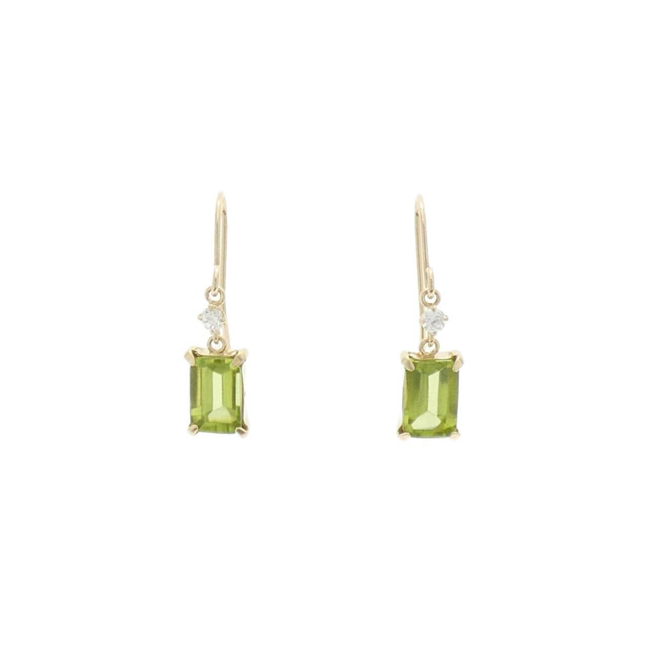 K10YG Peridot earrings