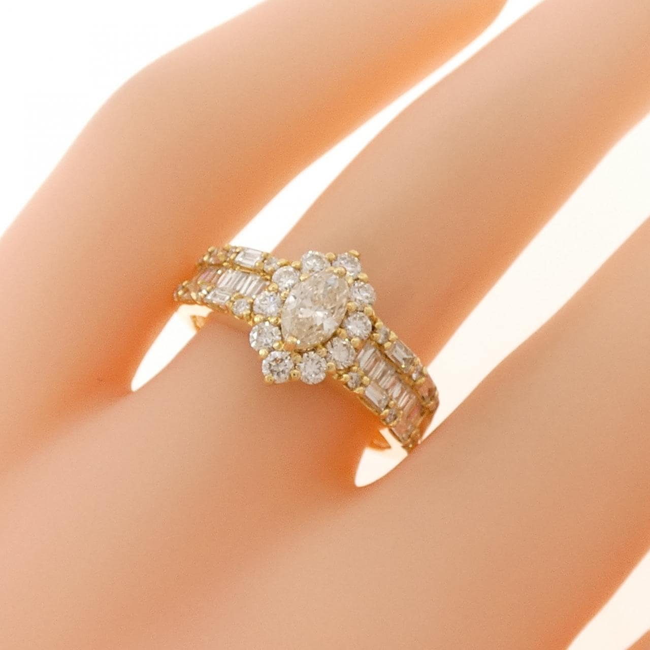 K18YG ダイヤモンド リング 0.380CT