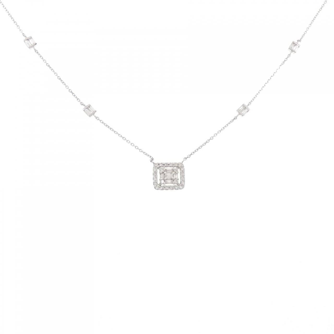 [新品] K18WG鑽石項鍊 0.50CT