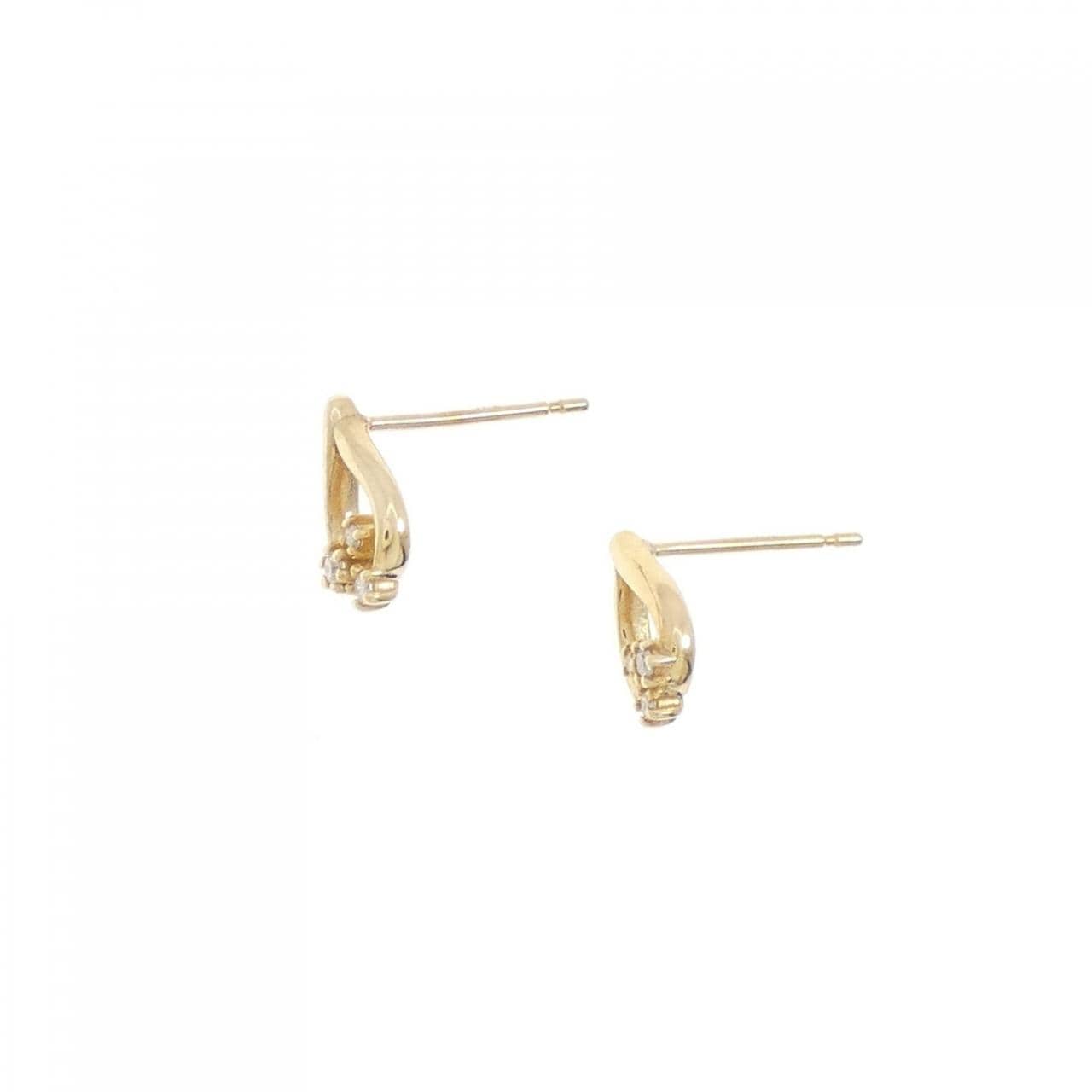 【新品】K10YG ダイヤモンド ピアス 0.04CT