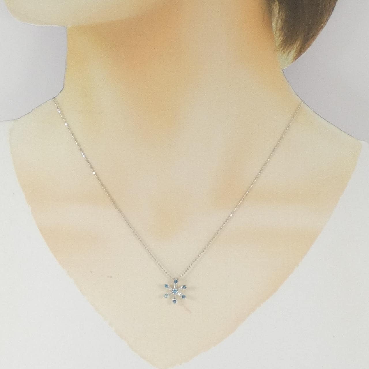 K18WG ダイヤモンド ネックレス 0.30CT