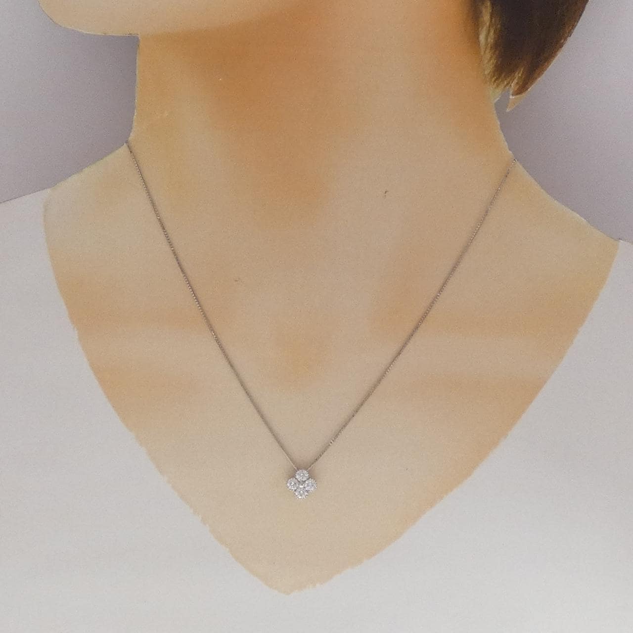 【新品】PT900/PT850 ダイヤモンド ネックレス 0.540CT D VVS2-VS2 VG