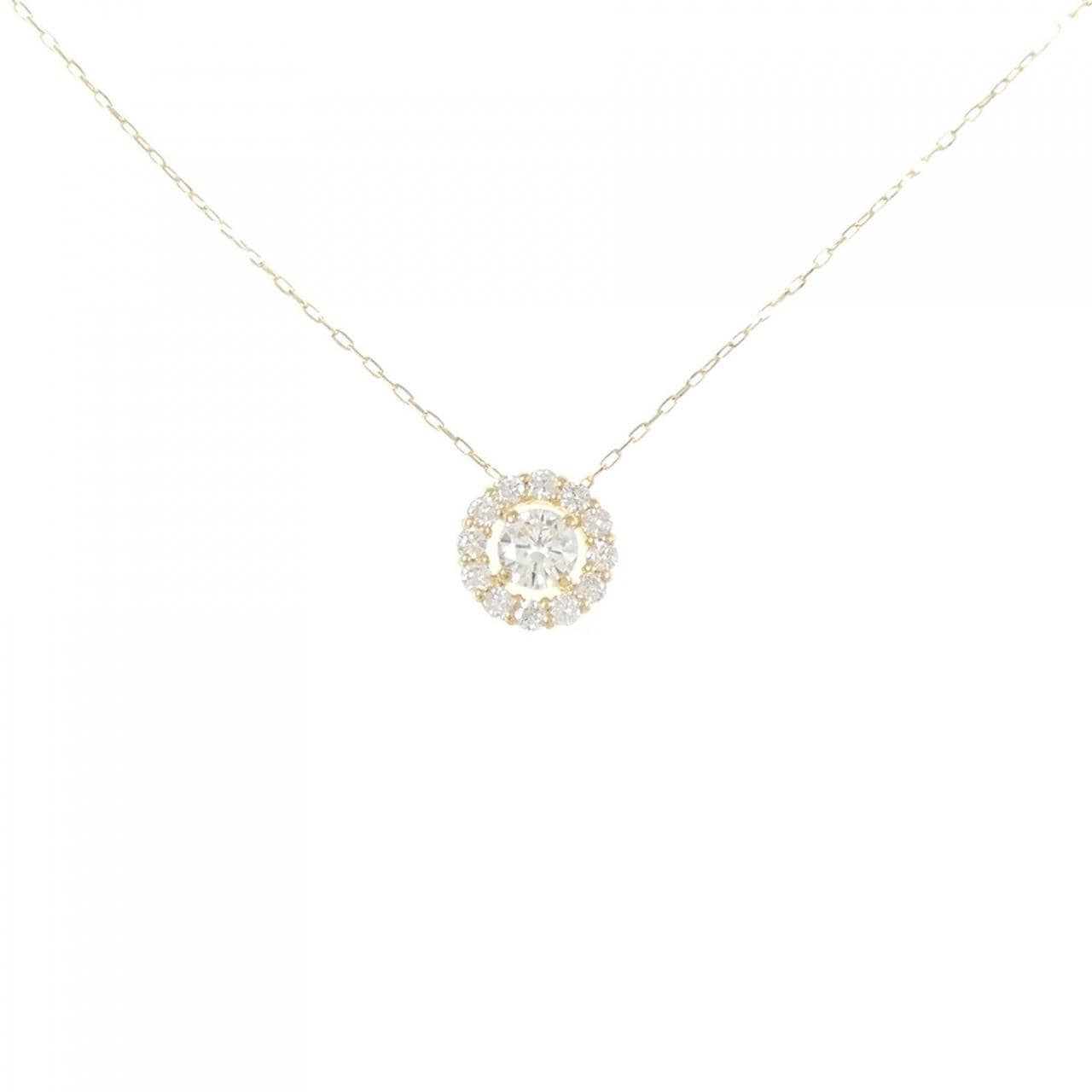 【リメイク】K18YG ダイヤモンド ネックレス 0.37CT