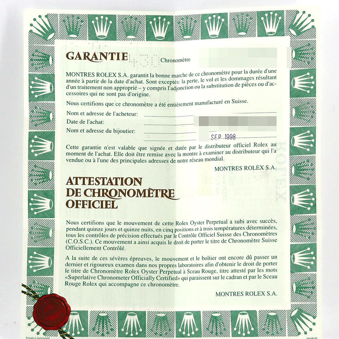 ロレックス デイデイト 18206 PT 自動巻 W番