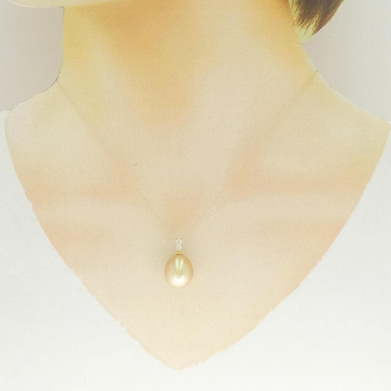 K18YG 白蝶パール ネックレス