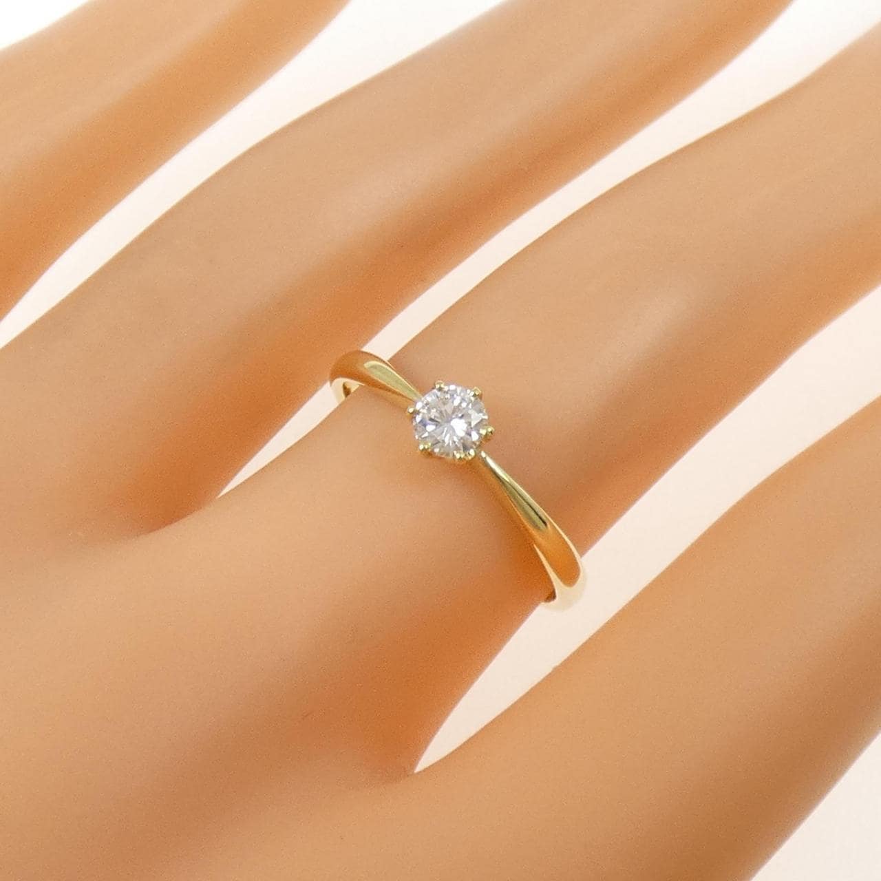 K18YG ダイヤモンド リング 0.22CT