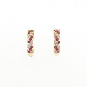 K18YG ルビー ピアス 0.32CT