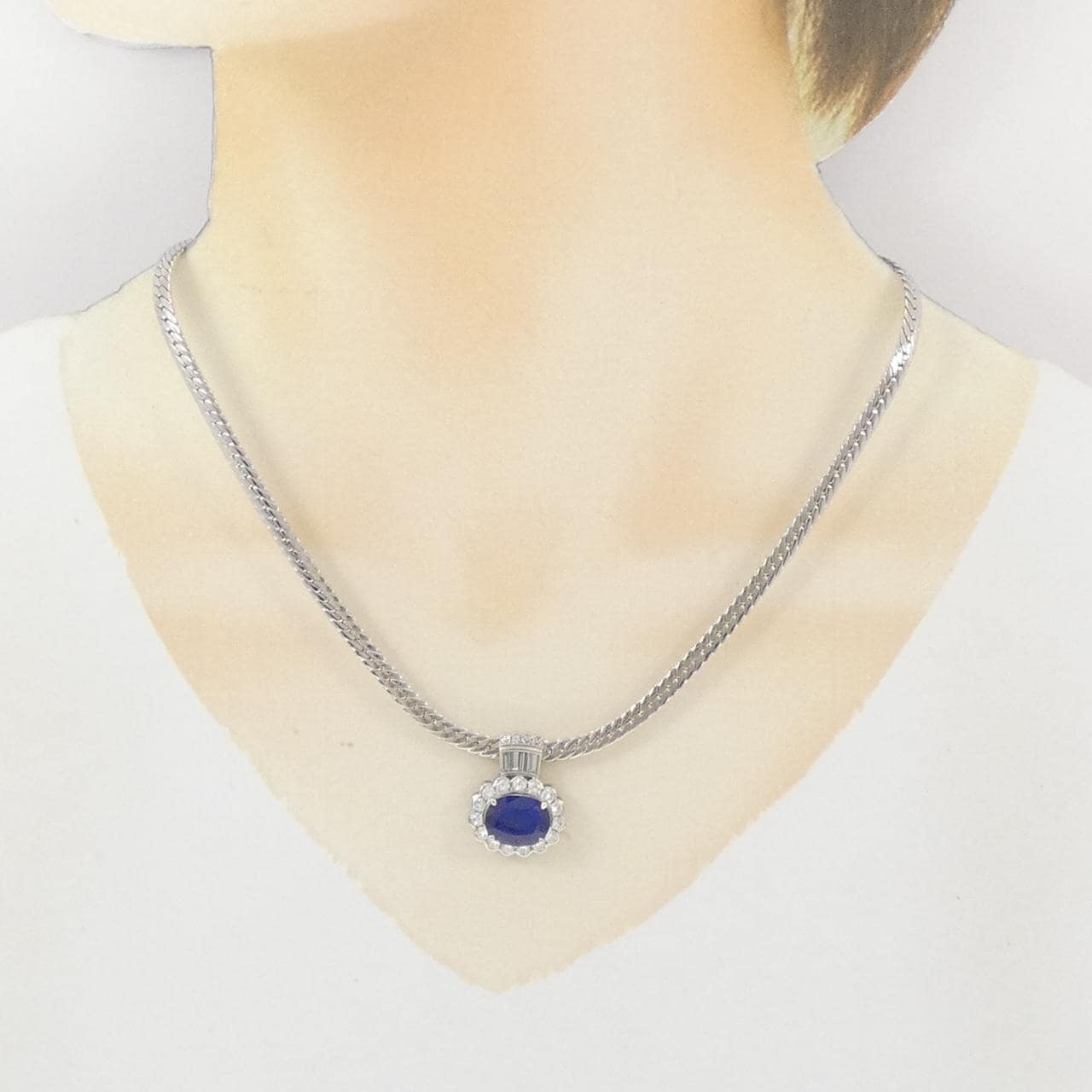PT900/PT850 サファイヤ ネックレス 4.75CT