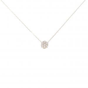 K18PG フラワー ダイヤモンド ネックレス 0.10CT