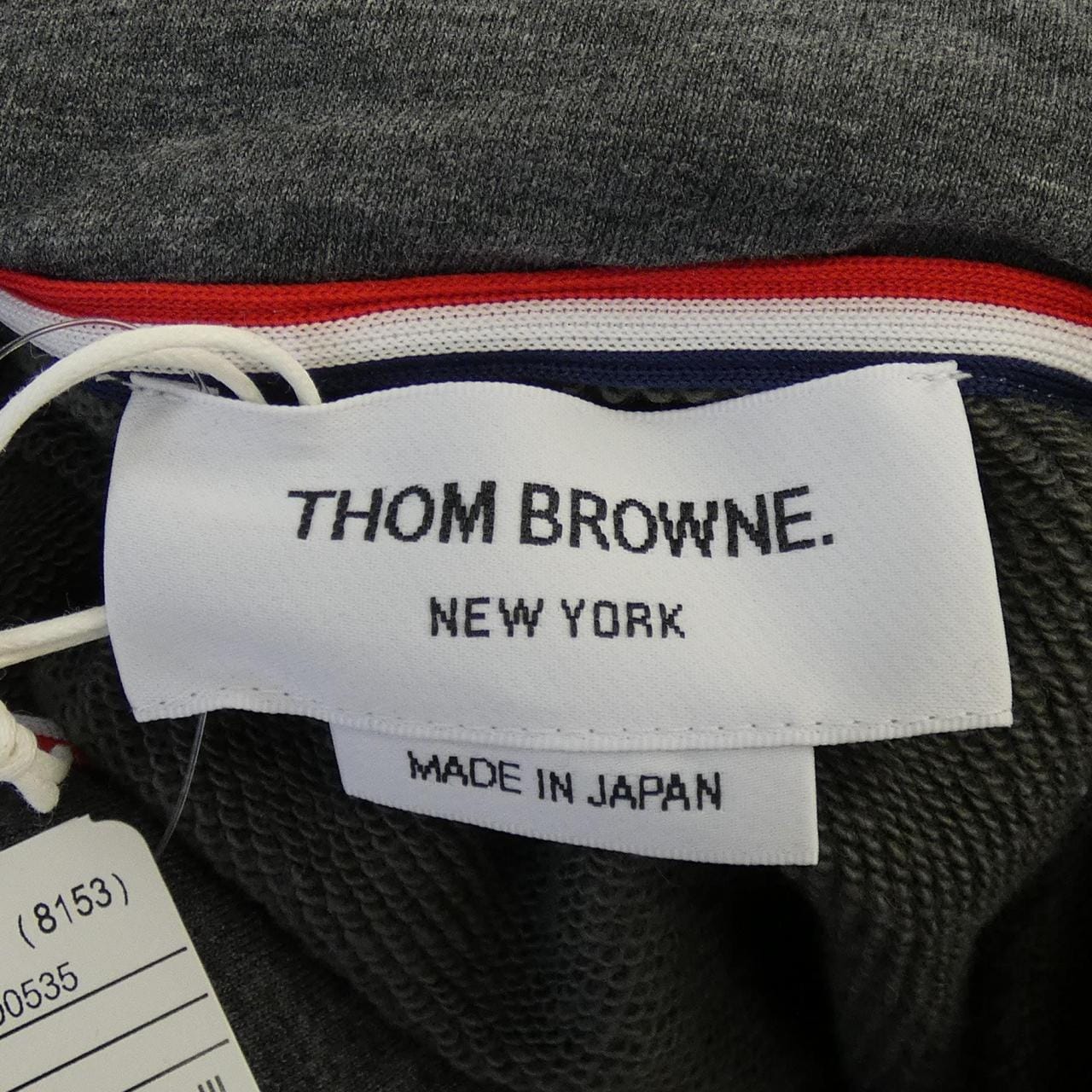 トムブラウン THOM BROWNE クラシックループ 4BAR フルジップアップフーディー MJT022H パーカー