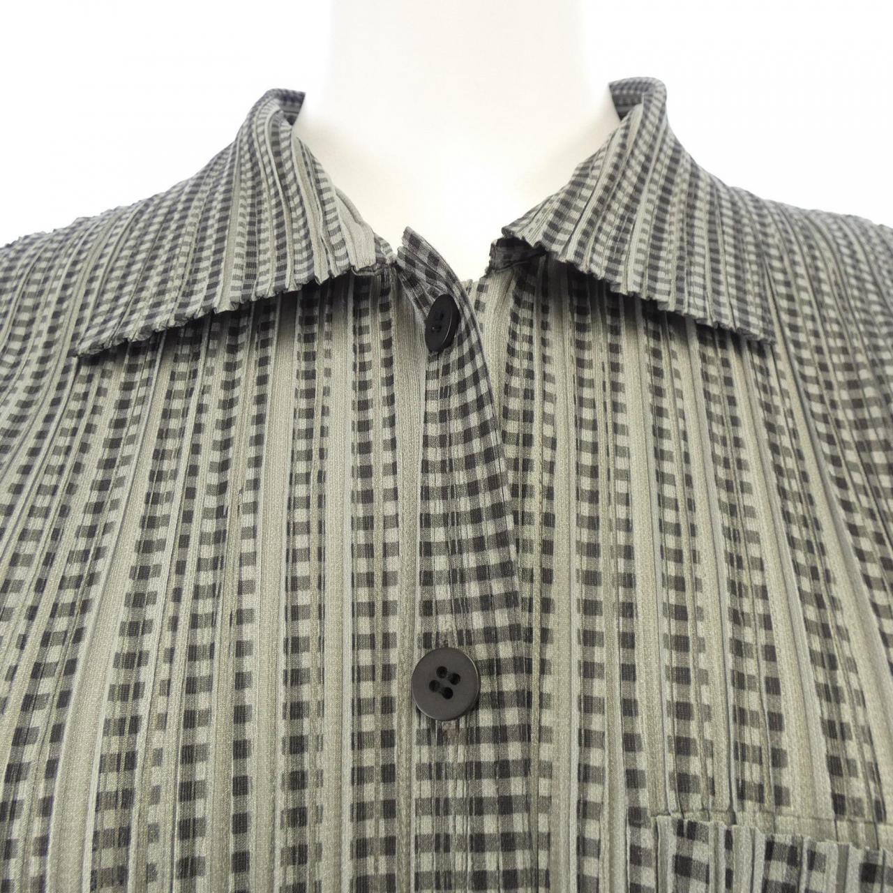 【ヴィンテージ】プリーツプリーズ PLEATS PLEASE 2002 ギンガムチェック PP22-JE851 シャツ