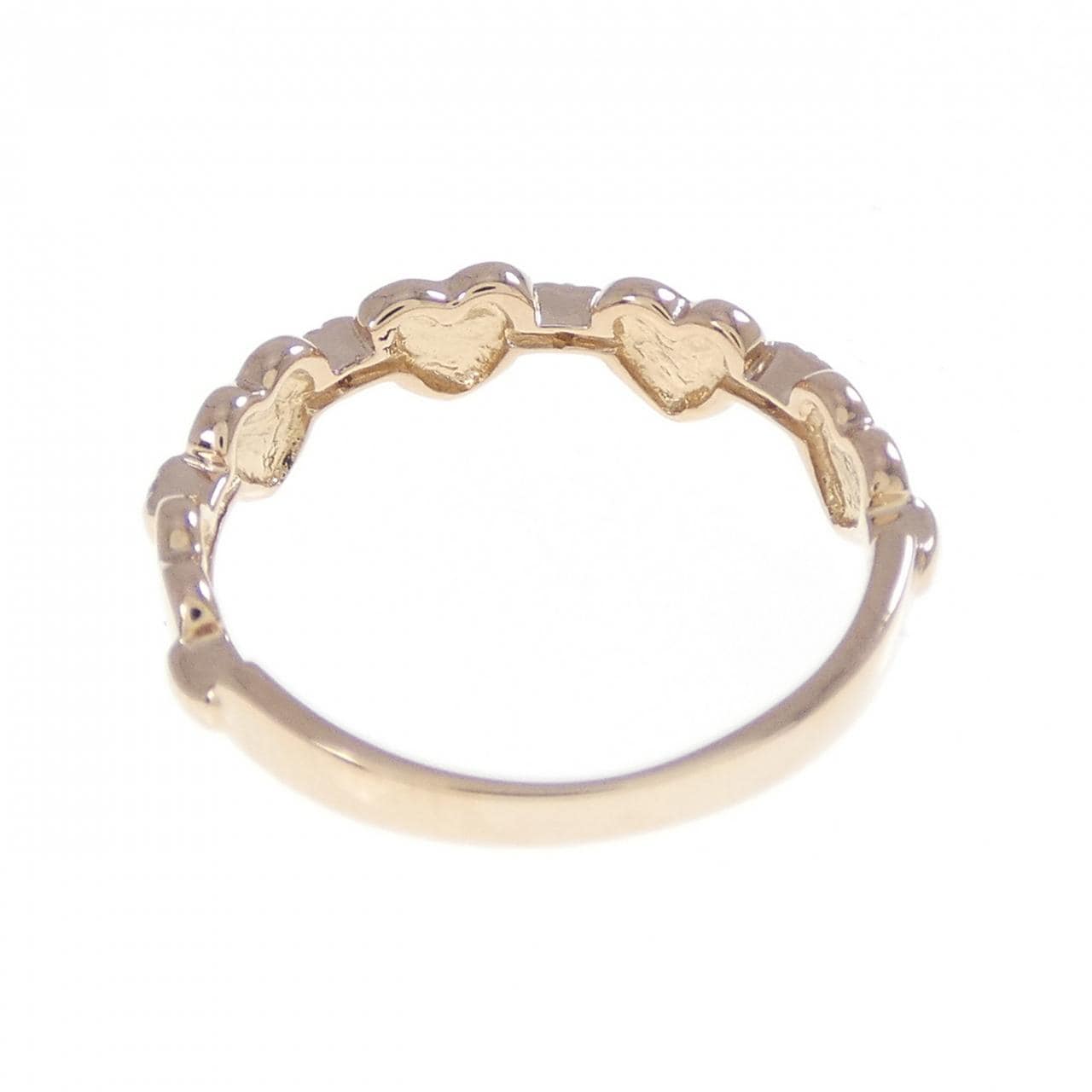 K18PG ハート ダイヤモンド リング 0.02CT