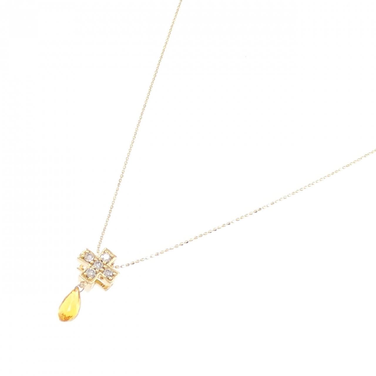 K18YG クロス サファイヤ ネックレス 0.50CT