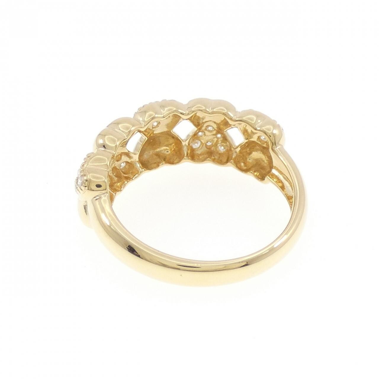 K18YG heart Diamond ring 0.22CT