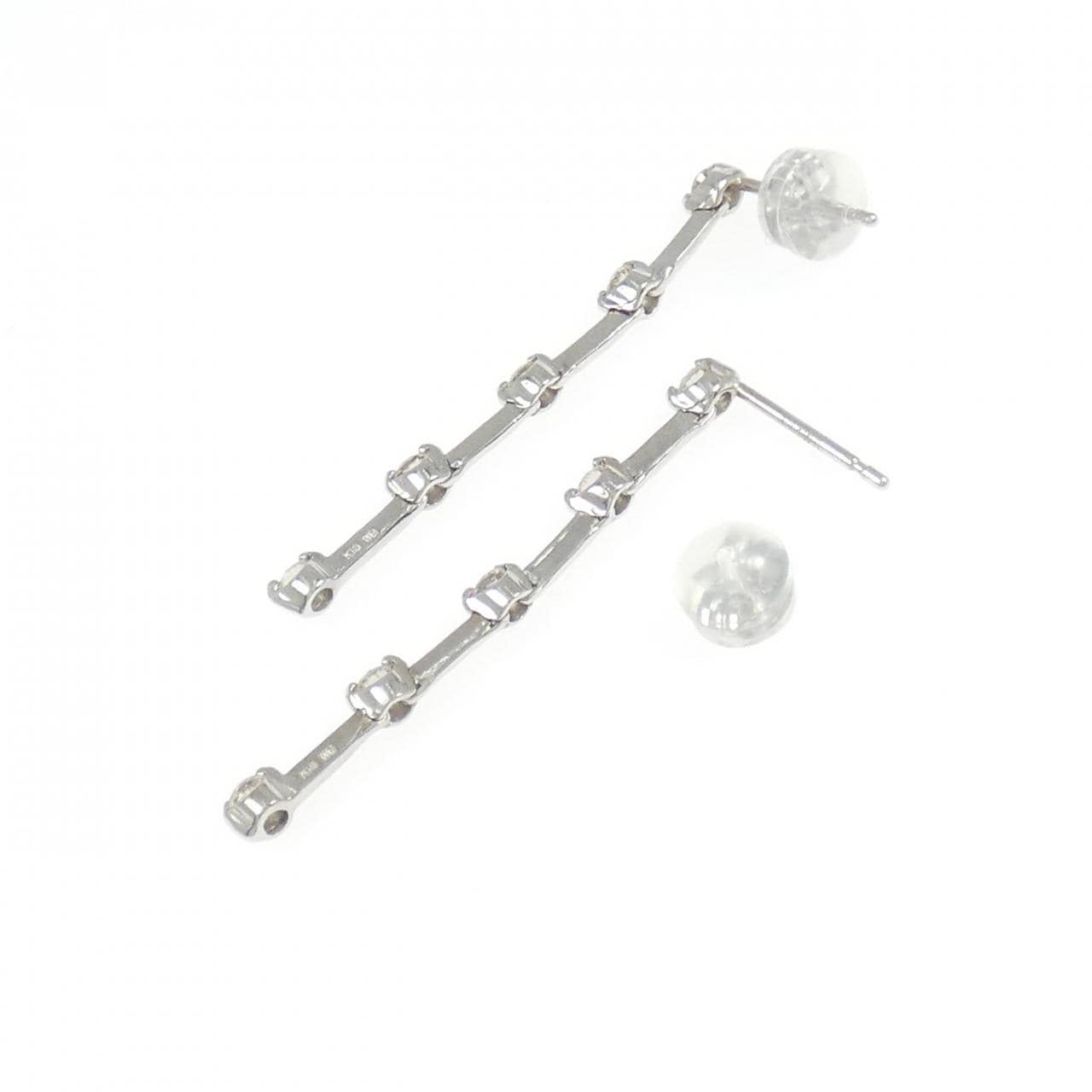 K18WG/K14WG钻石耳环 0.50CT