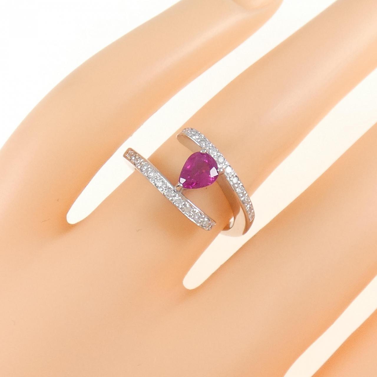 PT ルビー リング 0.55CT