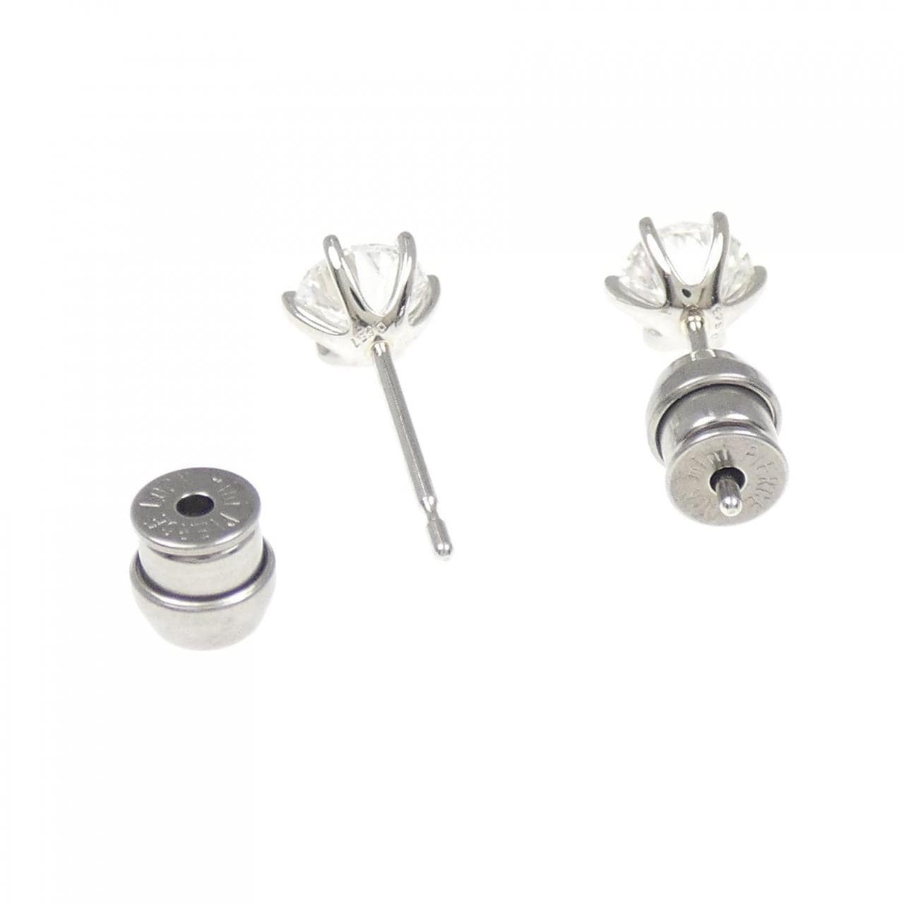 【リメイク】PT900/ST ダイヤモンド ピアス 0.543CT 0.557CT D-E I1 VG-GOOD