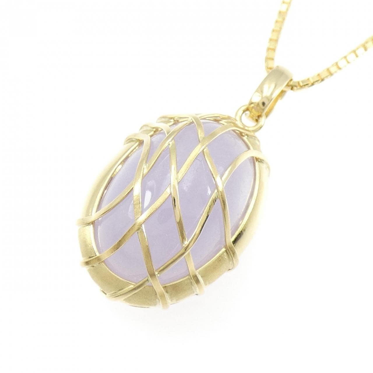 K18YG ラベンダーヒスイ ネックレス