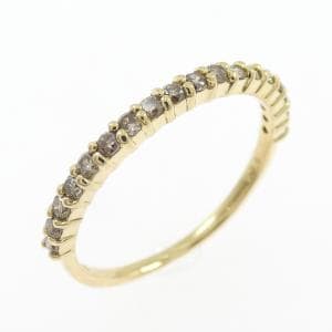 K18YG ハーフエタニティ ダイヤモンド リング 0.25CT