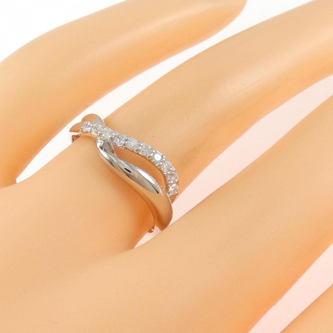 K18WG ダイヤモンド リング 0.15CT