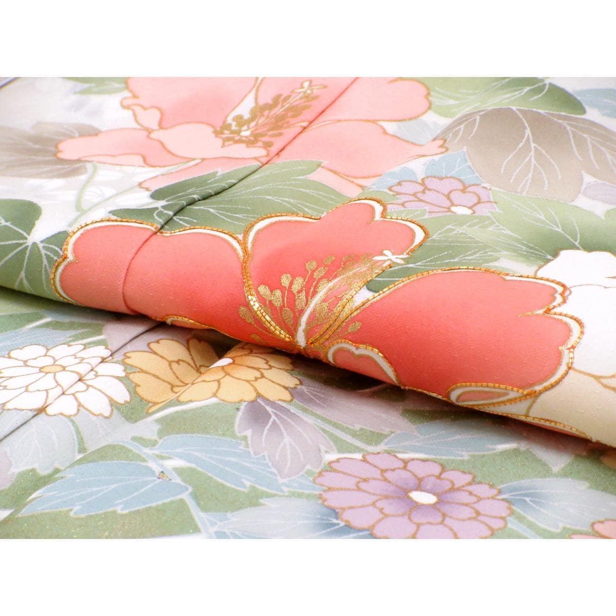 上門穿友禪金彩繡花佈