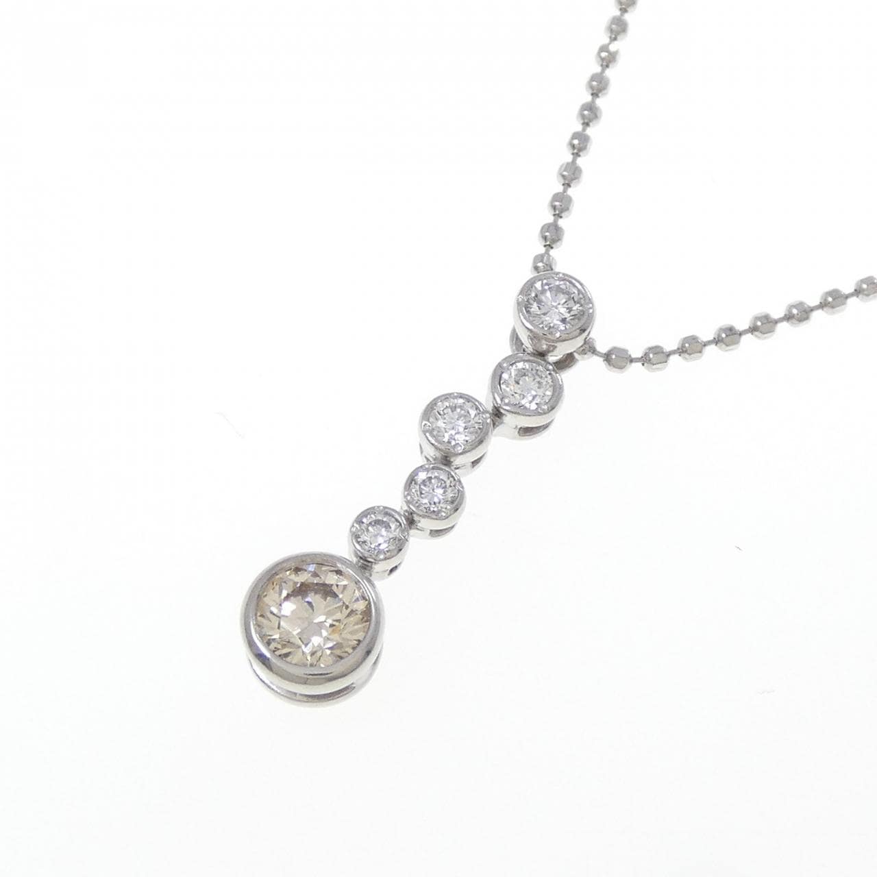 カシケイ ベゼル セッティング ネックレス 0.35CT