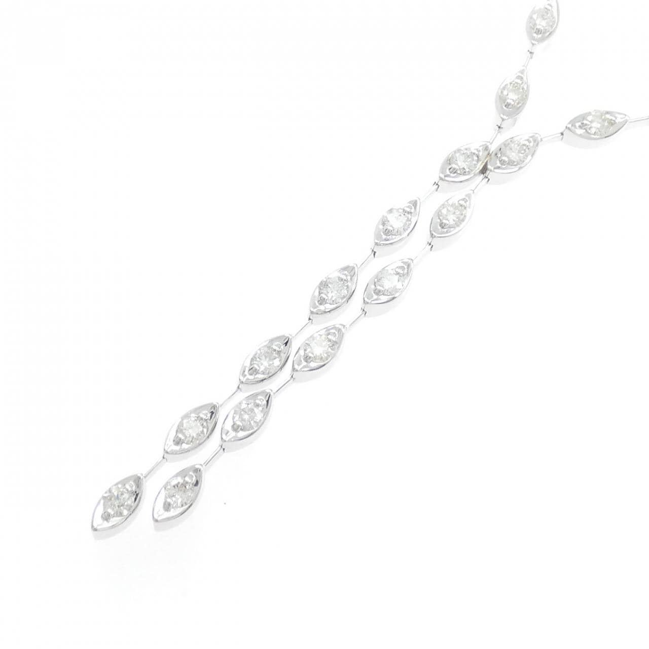 K18WG ダイヤモンド ネックレス 2.00CT