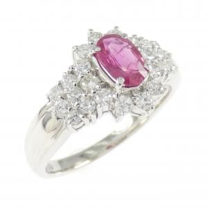 PT900 ルビー リング 0.55CT