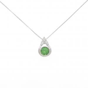 K18WG グリーンガーネット ネックレス 0.75CT
