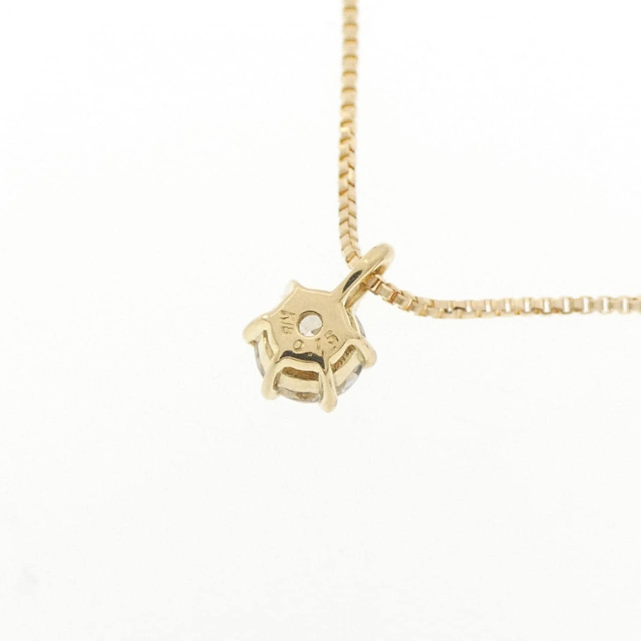 K18YG ソリティア ダイヤモンド ネックレス 0.15CT