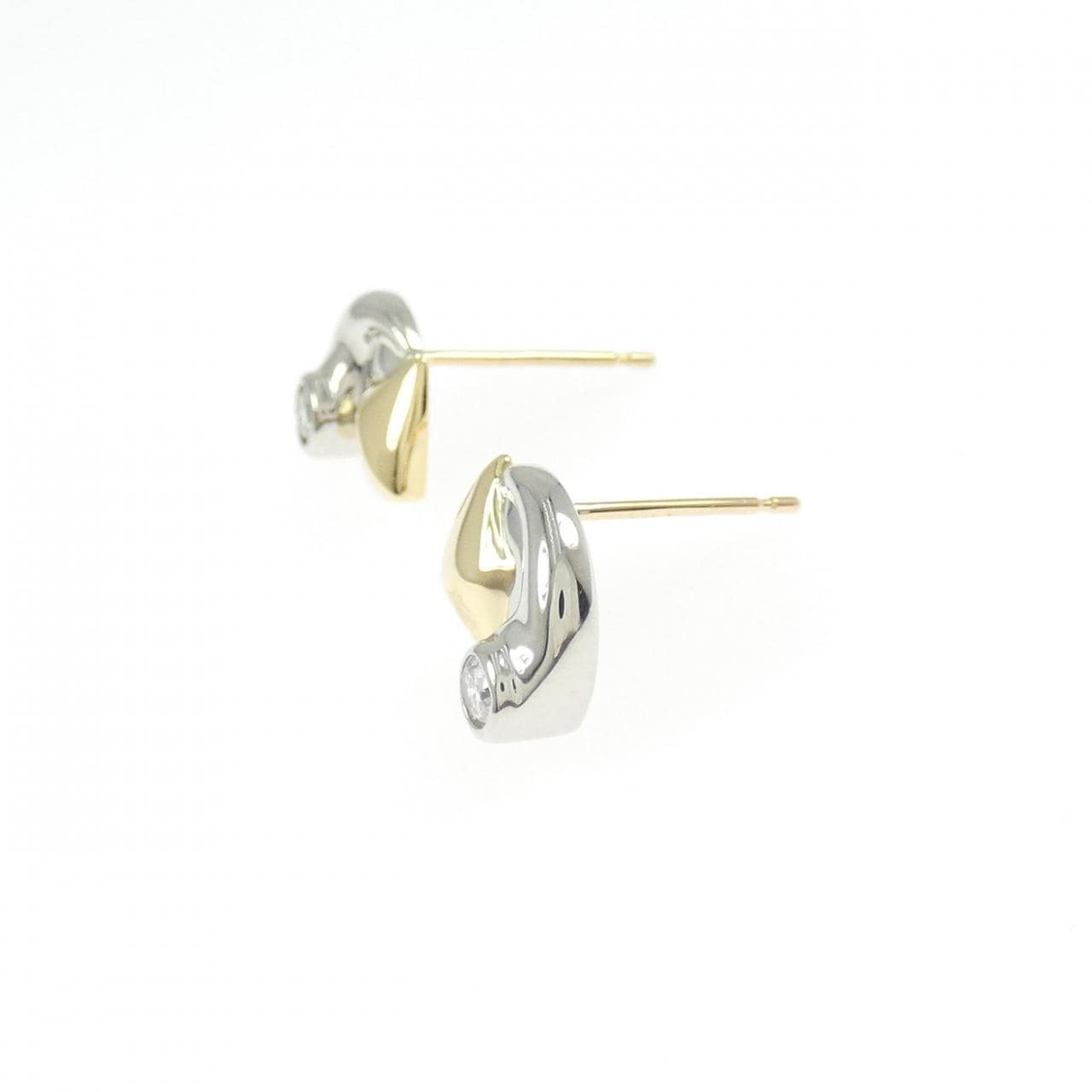 PT850/K18 ダイヤモンド ピアス 0.16CT