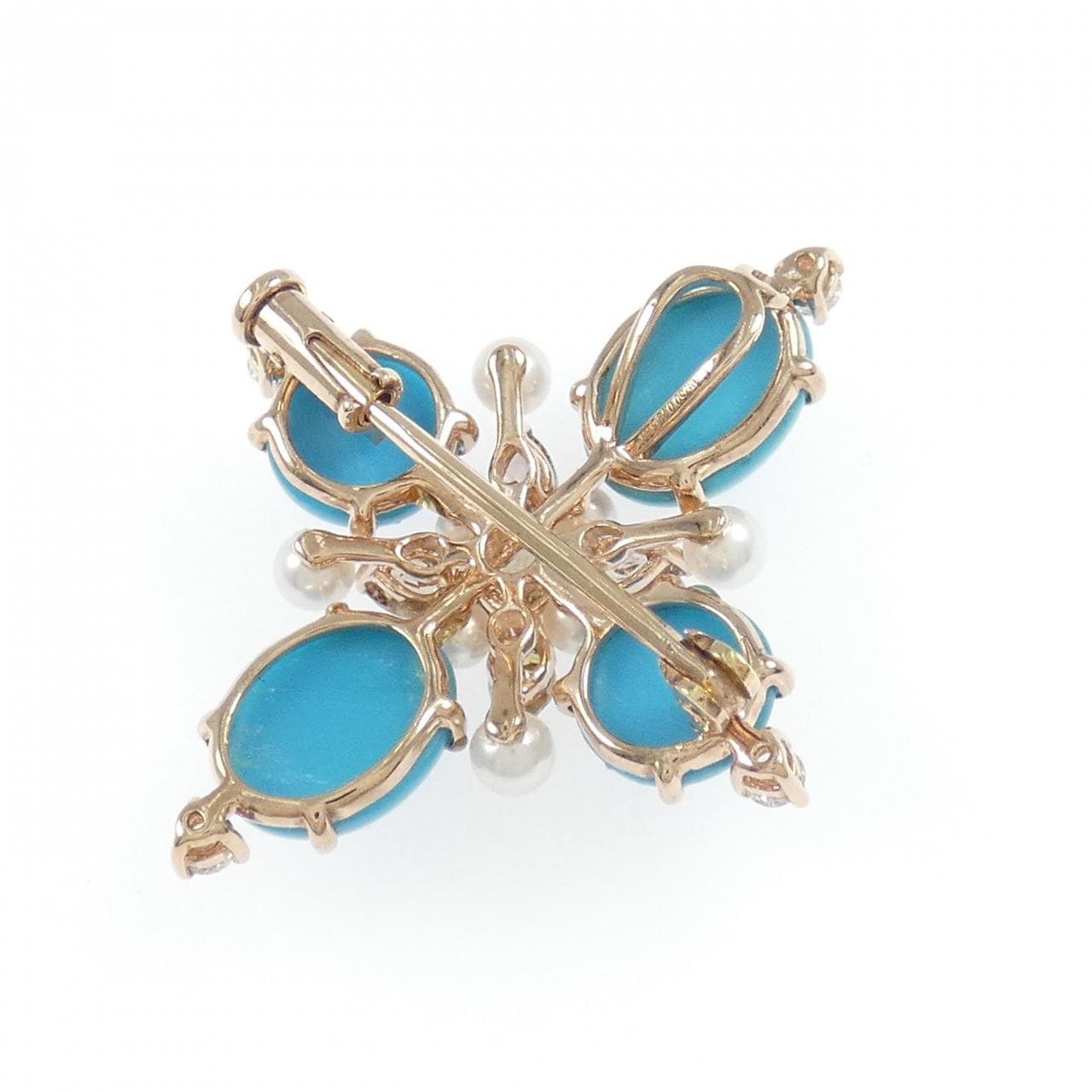 750PG カラーストーン ブローチ