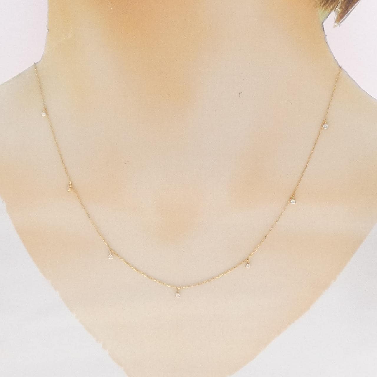 K18YG ダイヤモンド ネックレス 0.12CT