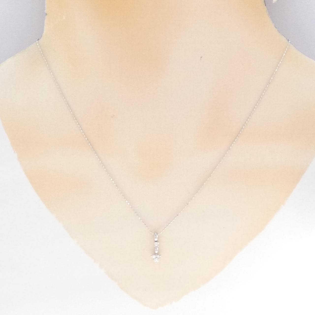 K18WG ダイヤモンド ネックレス 0.10CT