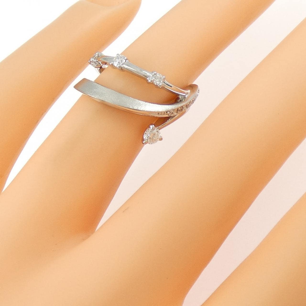 K18WG ダイヤモンド リング 0.10CT