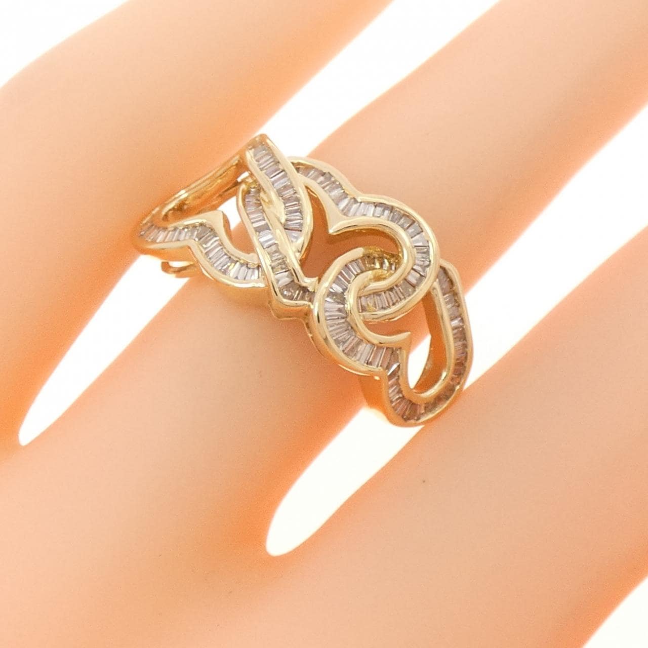 K18YG ハート ダイヤモンド リング 0.52CT