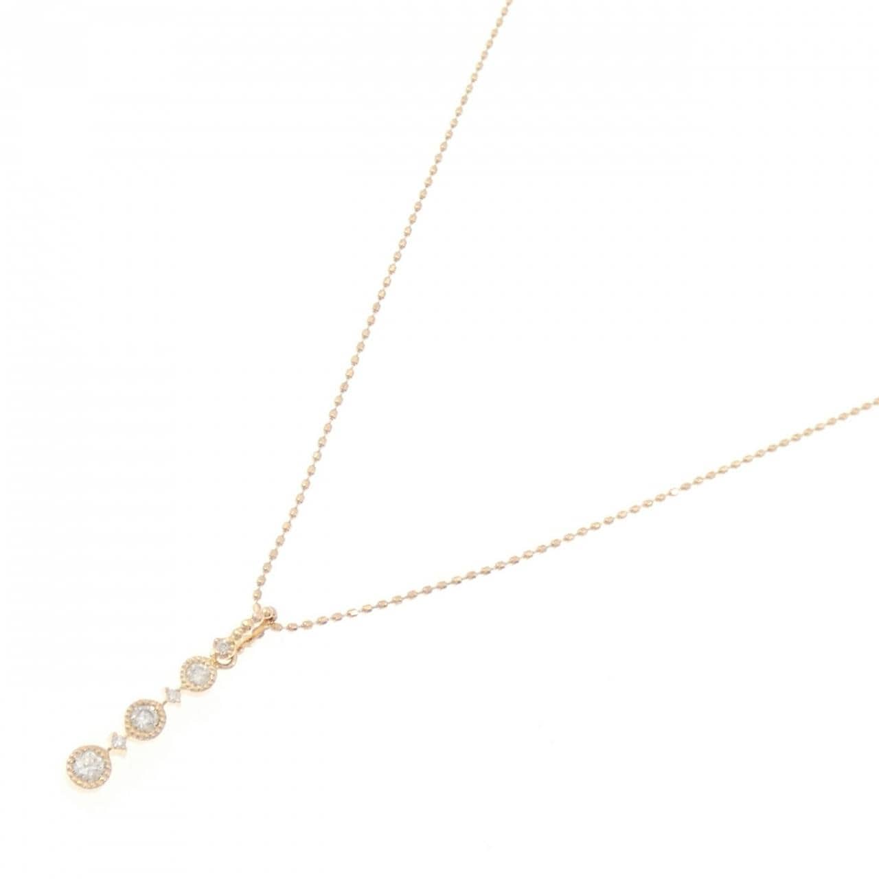 K18PG ダイヤモンド ネックレス 0.17CT