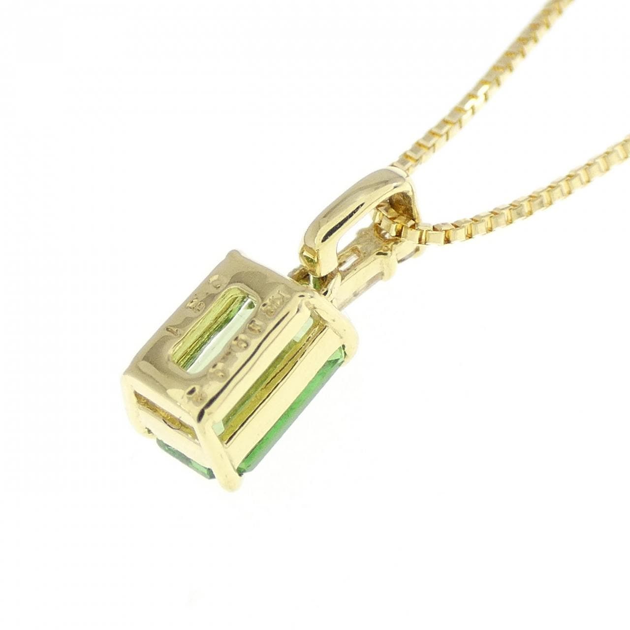 [BRAND NEW] K18YG Garnet Necklace 0.31CT