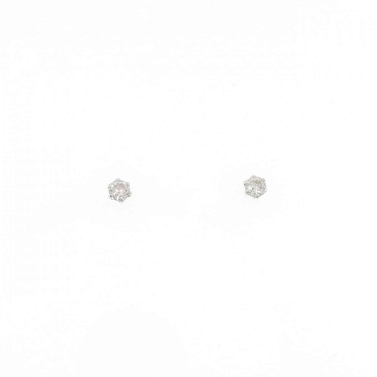 【新品】PT900 ソリティア ダイヤモンド ピアス 0.10CT